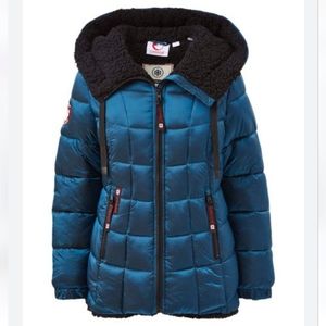 Canada weather gear peacock Sherpa-lined puffer coat New Size Large